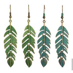 Dangly Palm Leaf Earrings